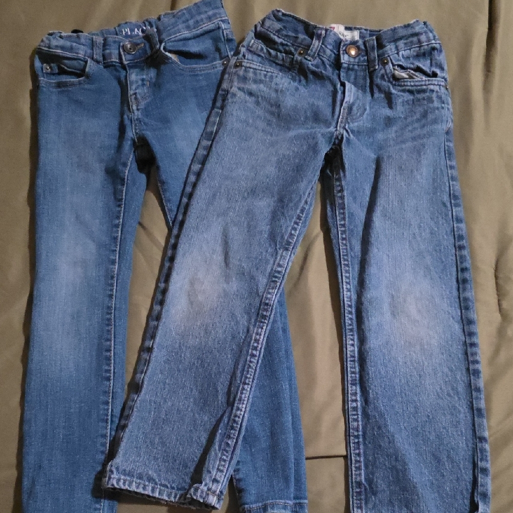 Girl's Adjustable Jeans, Bundle Of 2